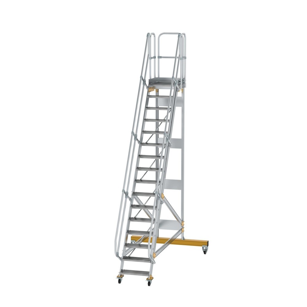 Illustration du produit: Munk Escalier mobile à plate-forme 60° Largeur de marche 600 mm 16 marches