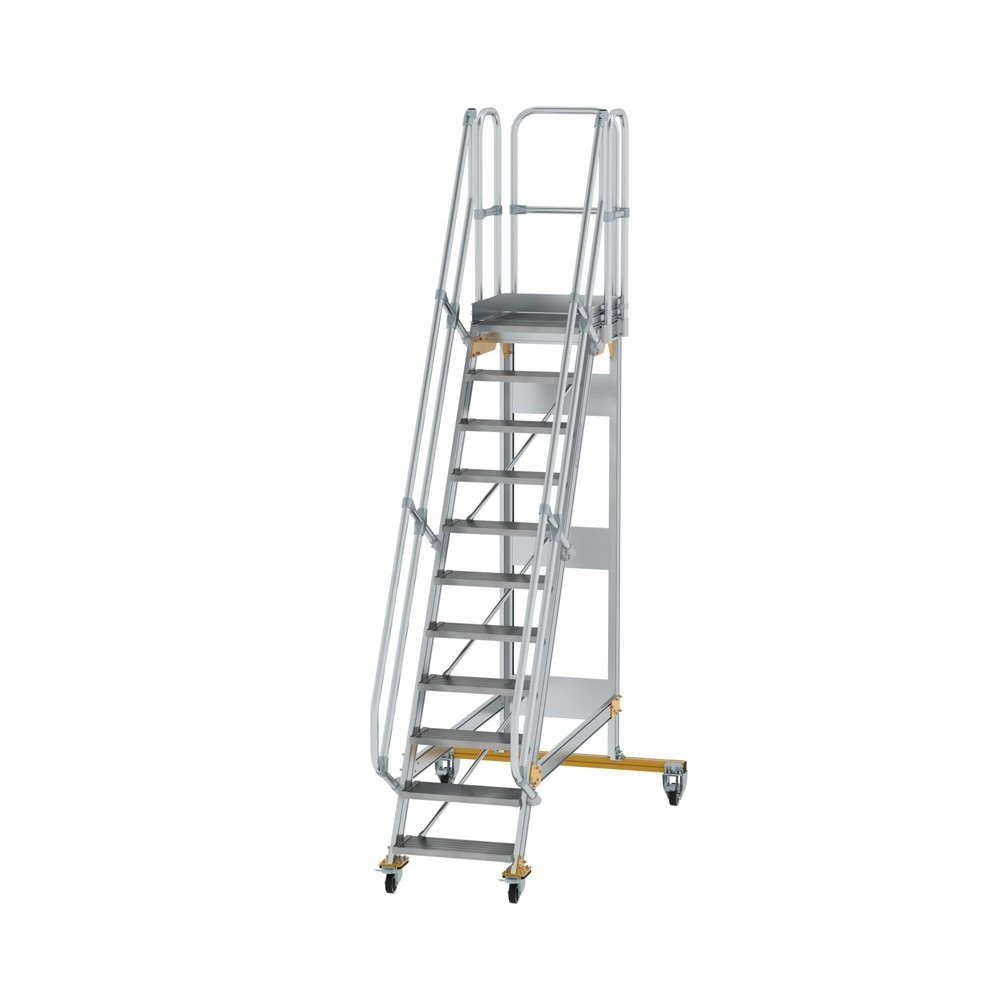 Illustration du produit: Munk Escalier mobile à plate-forme 60° Largeur de marche 600 mm 11 marches