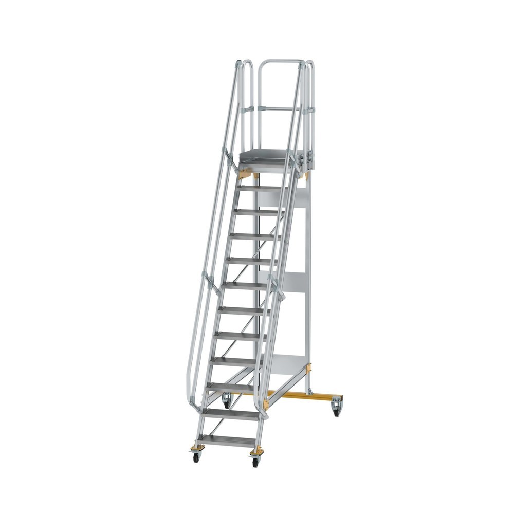 Illustration du produit: Munk Escalier mobile à plate-forme 60° Largeur de marche 600 mm 12 marches