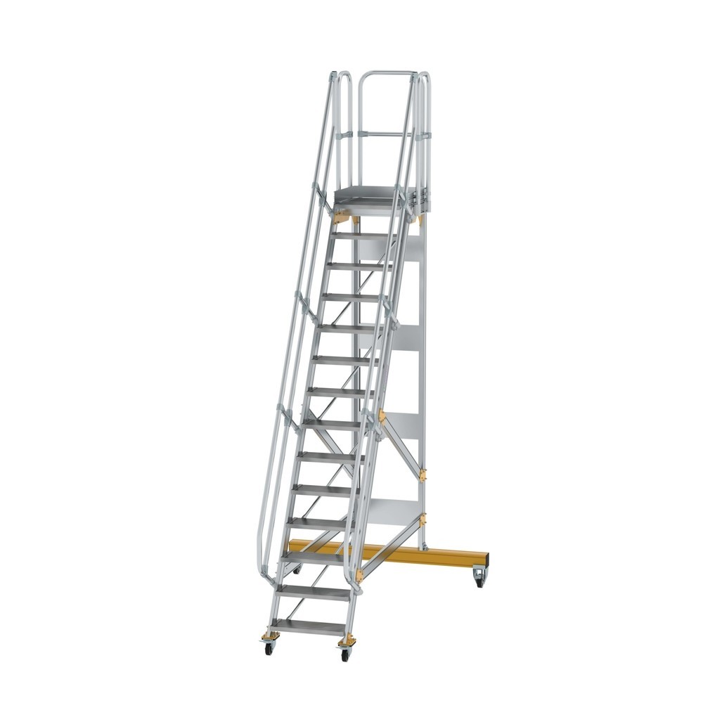 Illustration du produit: Munk Escalier mobile à plate-forme 60° Largeur de marche 600 mm 14 marches