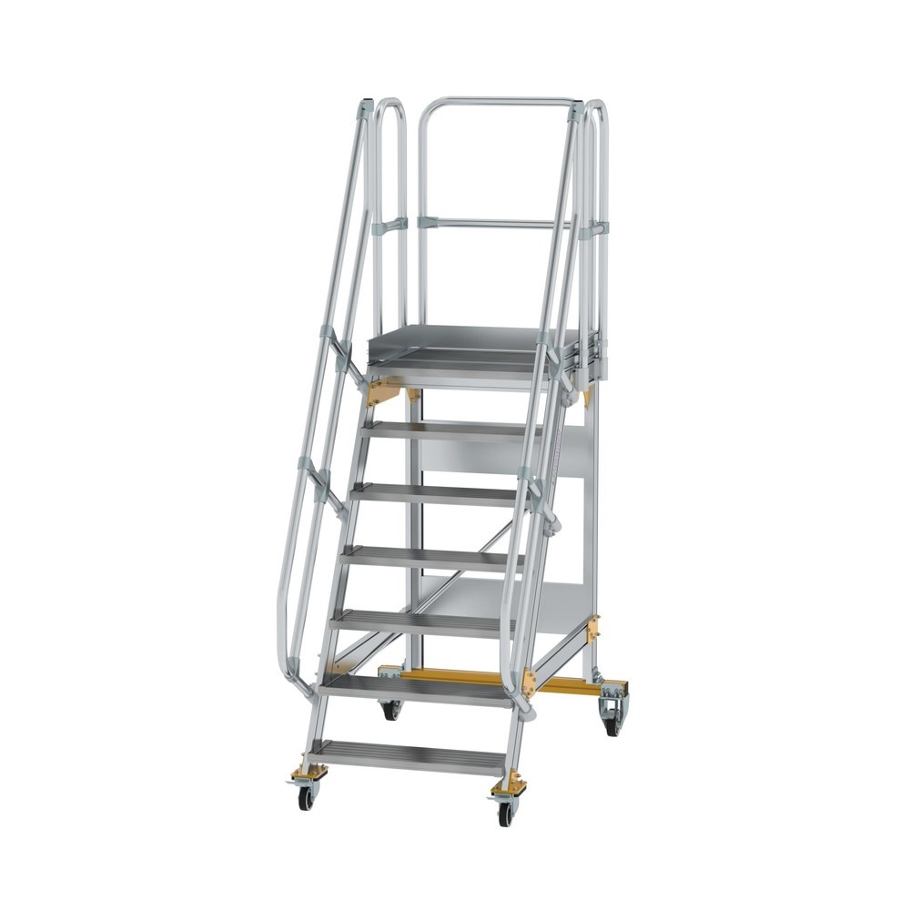 Illustration du produit: Munk Escalier mobile à plate-forme 60° Largeur de marche 800 mm 7 marches