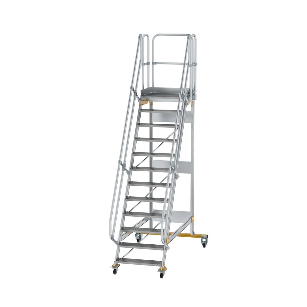 Illustration du produit: Munk Escalier mobile à plate-forme 60° Largeur de marche 800 mm 12 marches