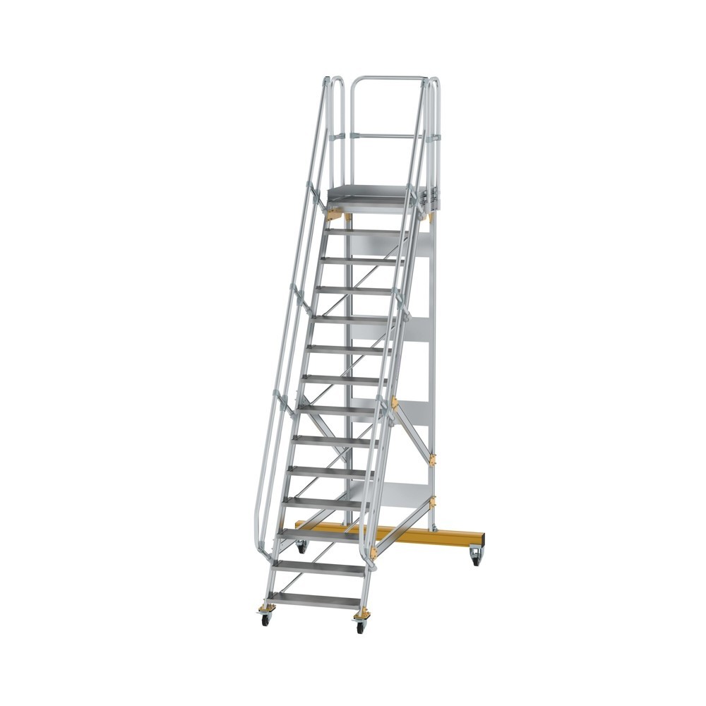 Illustration du produit: Munk Escalier mobile à plate-forme 60° Largeur de marche 800 mm 14 marches