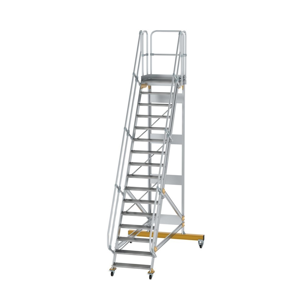 Illustration du produit: Munk Escalier mobile à plate-forme 60° Largeur de marche 800 mm 16 marches