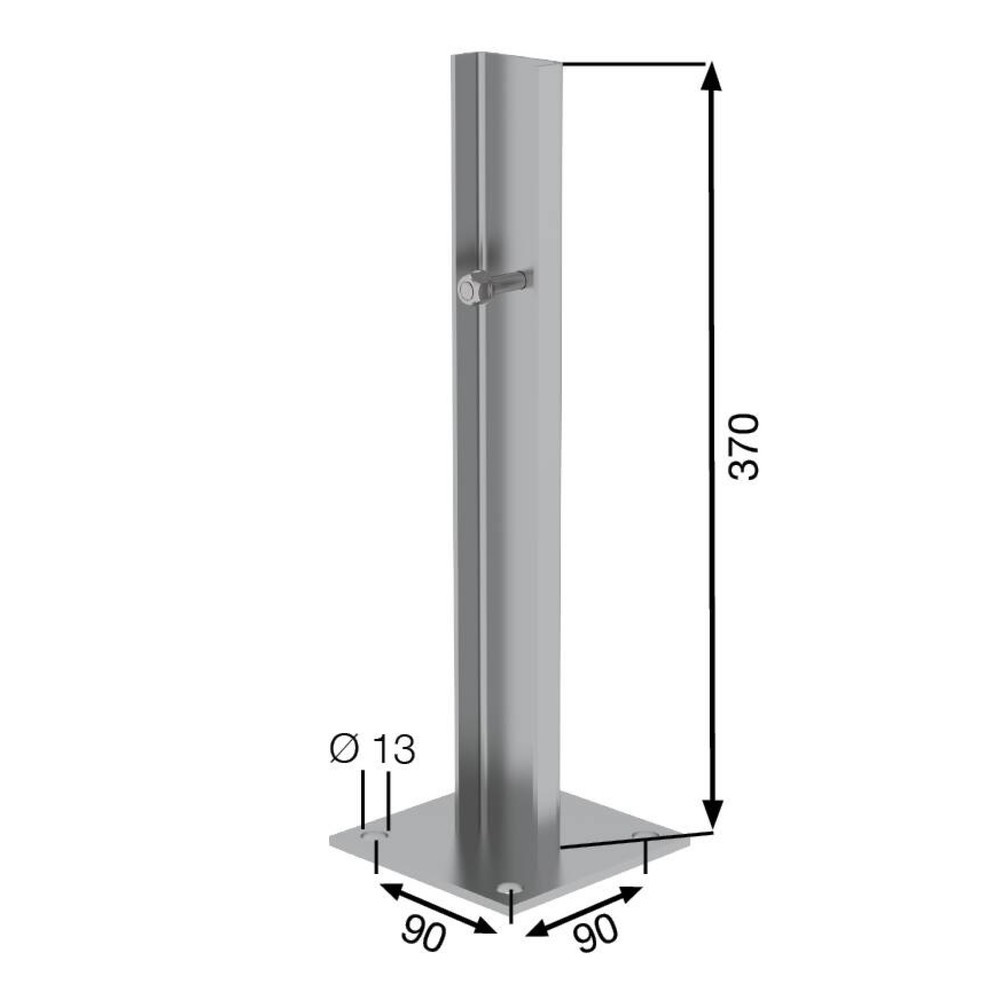 Produktabbildung Nr. 2: Munk Fixation au sol, plaque de base pour échelles à crinoline Acier galvanisé