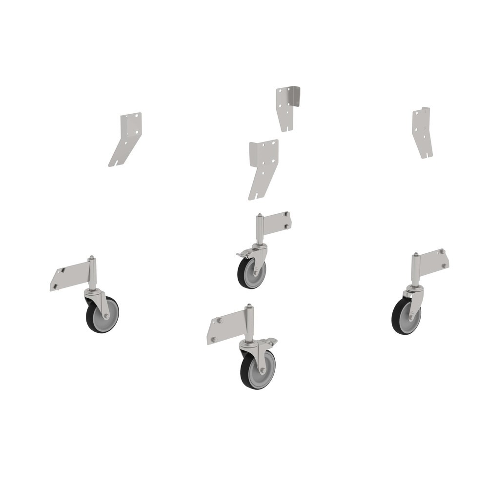 Illustration du produit: Munk Kit d’équipement ultérieur roue directrice en acier inoxydable pour escalier à plate-forme accessible d'un seul côté