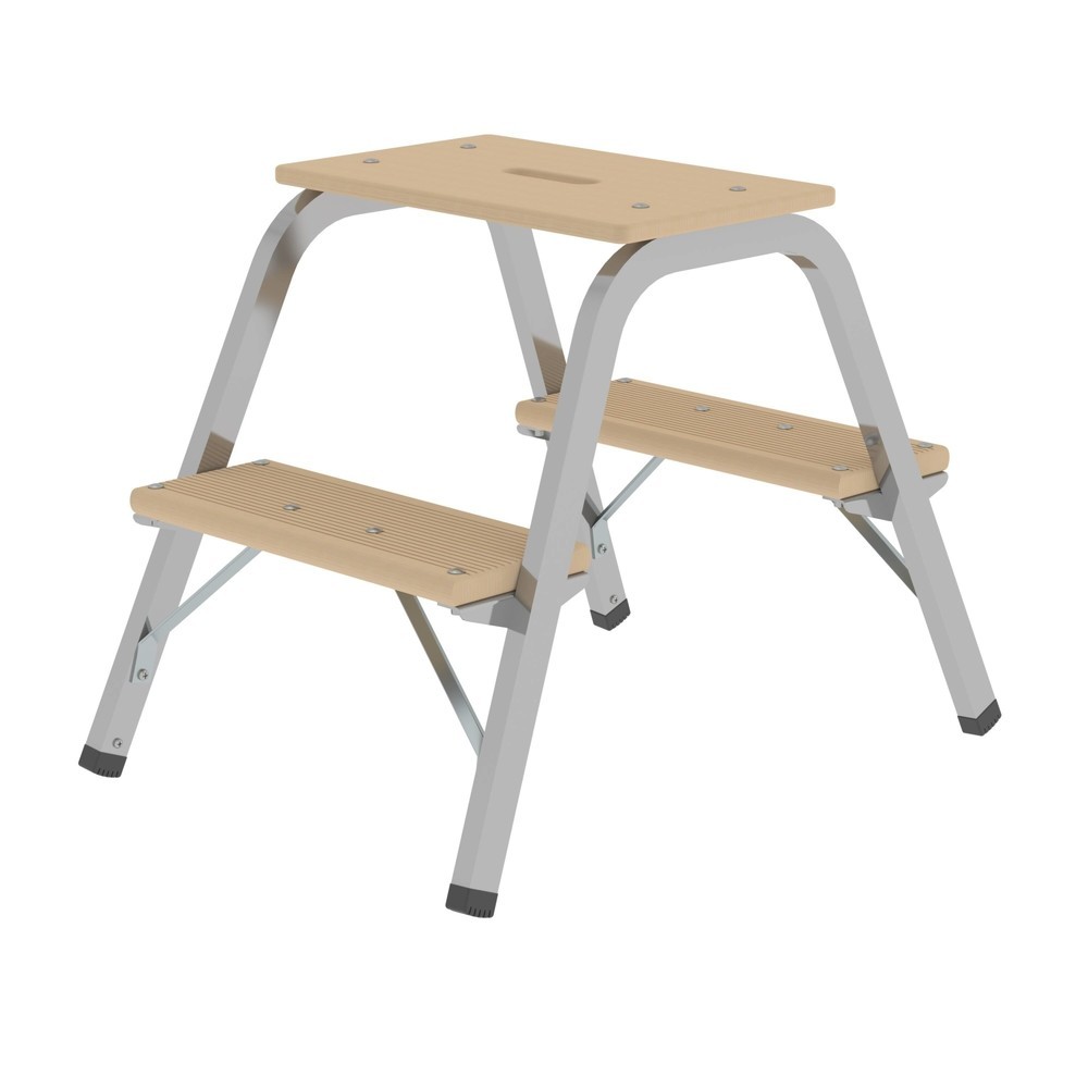 Illustration du produit: Munk Marchepied acier-bois, 2x2 marches