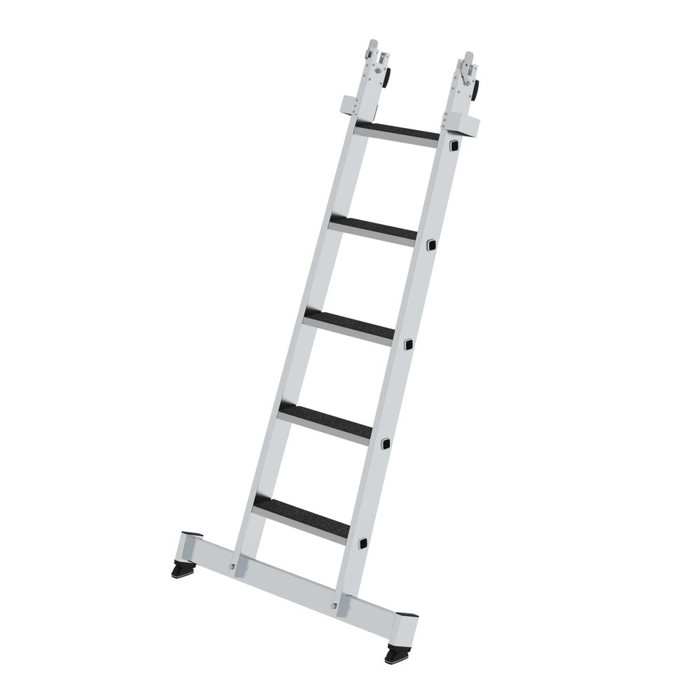 N° de l'image du produit 1 : Munk Partie inférieure pour échelle de laveur de carreaux à marches avec traverse nivello® et clip-step R13, 5 marches