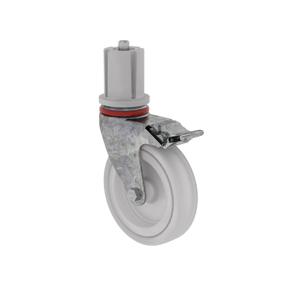 Illustration du produit: Munk Roue directrice ø 125 mm avec frein de stationnement et pivots