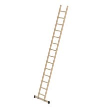 Munk Sprossen-Anlegeleiter Holz mit Traverse