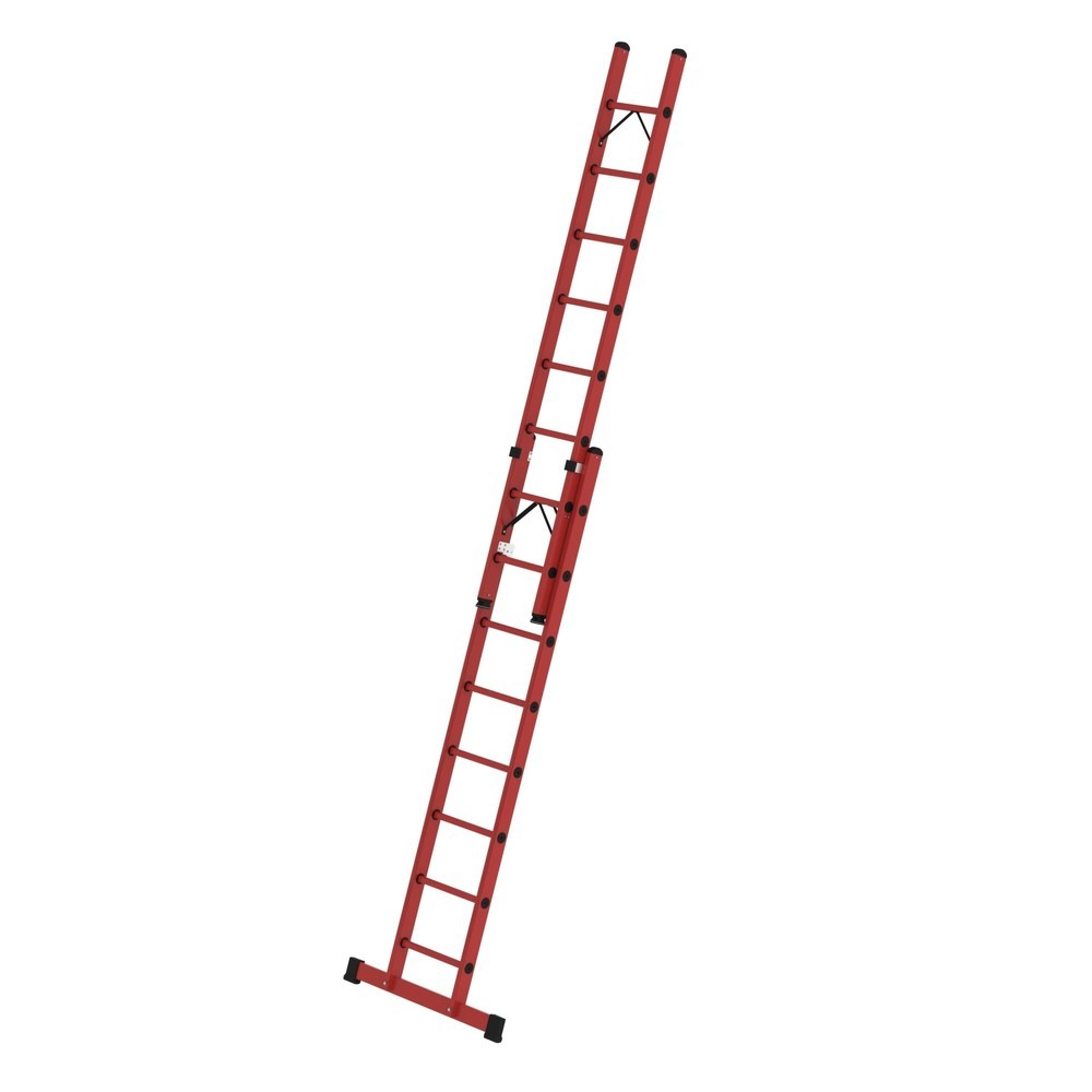 Produktabbildung: Munk Sprossen-Schiebeleiter 2-teilig GFK mit Standard-Traverse 2x8 Sprossen
