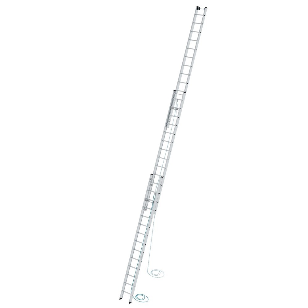 Produktabbildung: Munk Sprossen-Seilzugleiter 3-teilig ohne Traverse 3x16 Sprossen
