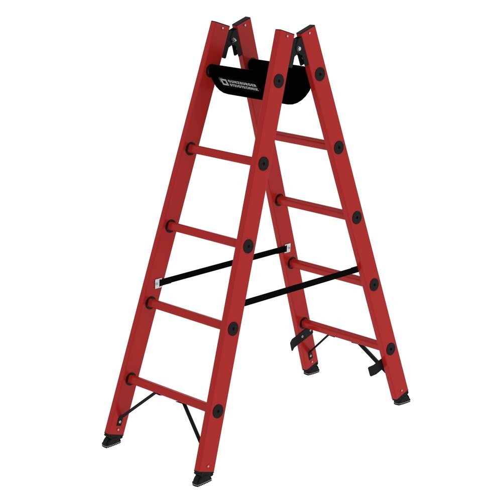 Produktabbildung Nr. 1: Munk Sprossen-Stehleiter GFK 2x5 Sprossen