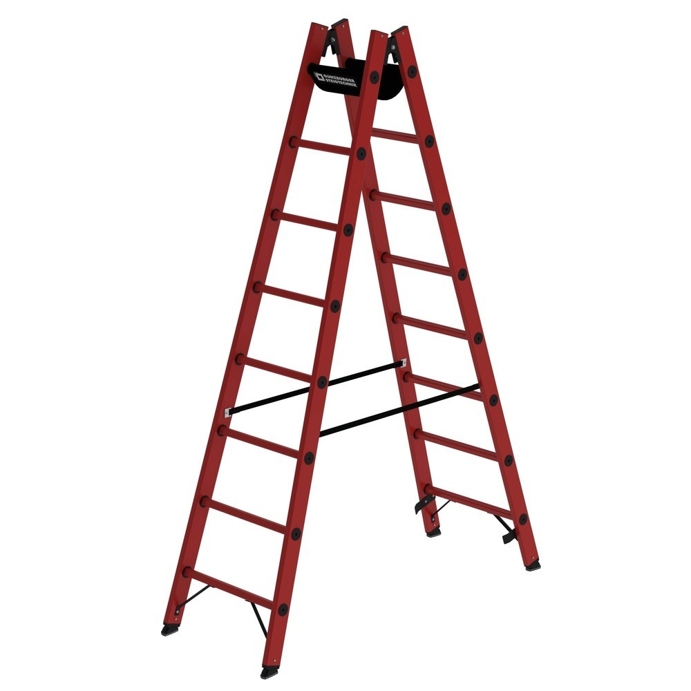 Produktabbildung Nr. 1: Munk Sprossen-Stehleiter GFK 2x8 Sprossen