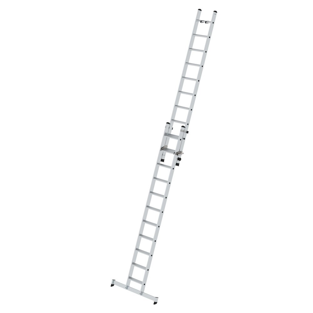 Produktabbildung Nr. 2: Munk Stufen-Schiebeleiter 2-teilig mit nivello®-Traverse 1x11 + 1x10 Stufen