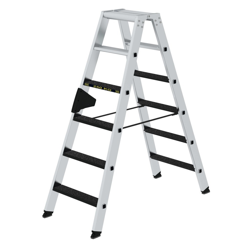 Munk Stufen-Stehleiter 250 kg beidseitig begehbar mit clip-step R13 2x6 Stufen Produktabbildung: Munk Stufen-Stehleiter 250 kg beidseitig begehbar mit clip-step R13 2x6 Stufen