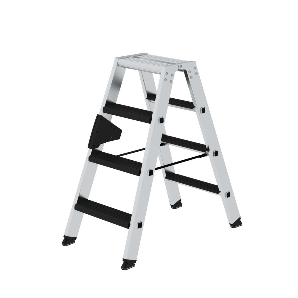 Produktabbildung: Munk Stufen-Stehleiter beidseitig begehbar mit clip-step relax 2x4 Stufen