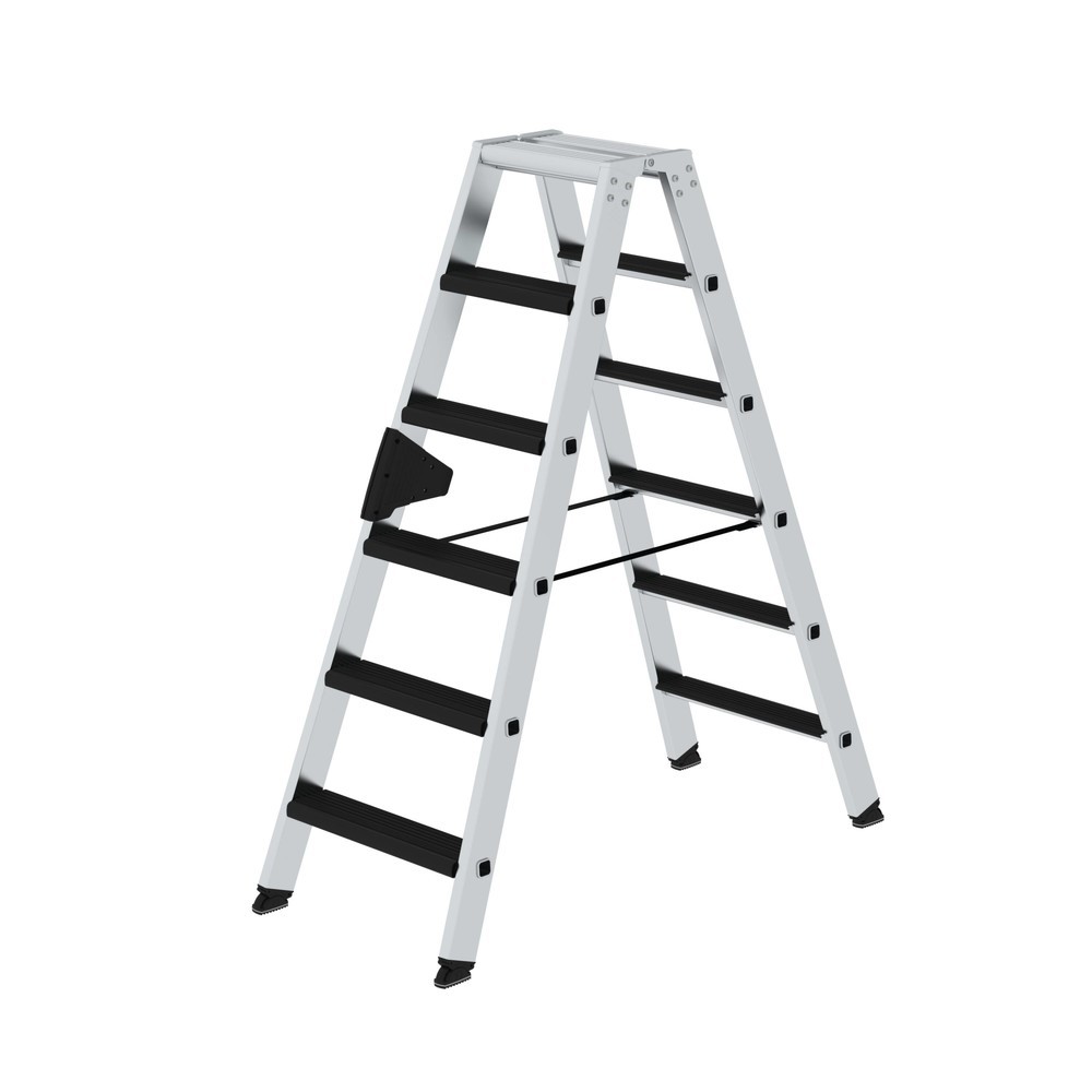 Produktabbildung: Munk Stufen-Stehleiter beidseitig begehbar mit clip-step relax 2x6 Stufen