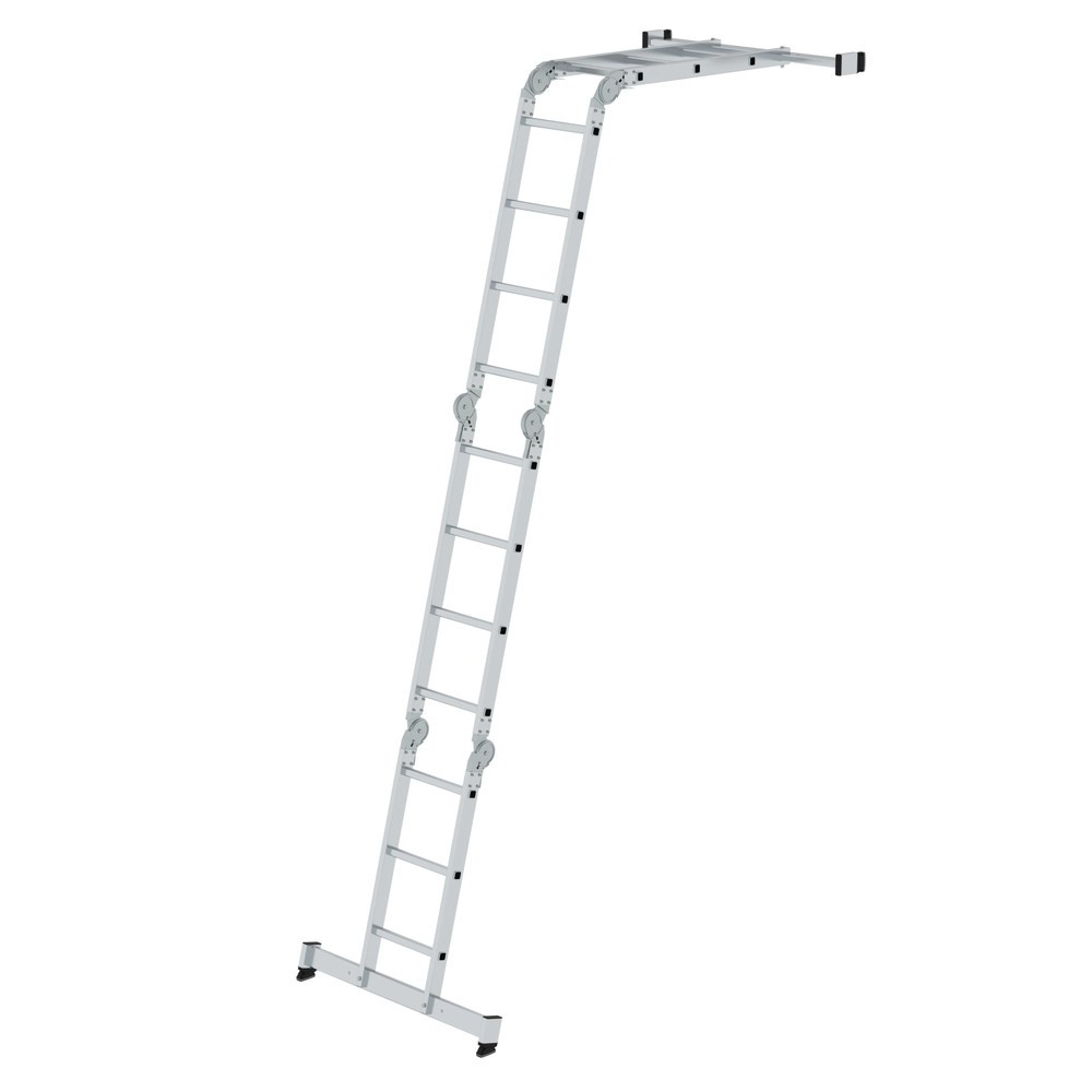 Produktabbildung Nr. 3: Vielzweckleiter 4-teilig mit nivello®-Traverse 2x3 + 2x4 Sprossen