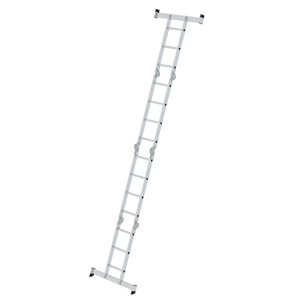 Produktabbildung Nr. 4: Vielzweckleiter 4-teilig mit nivello®-Traverse 2x3 + 2x4 Sprossen