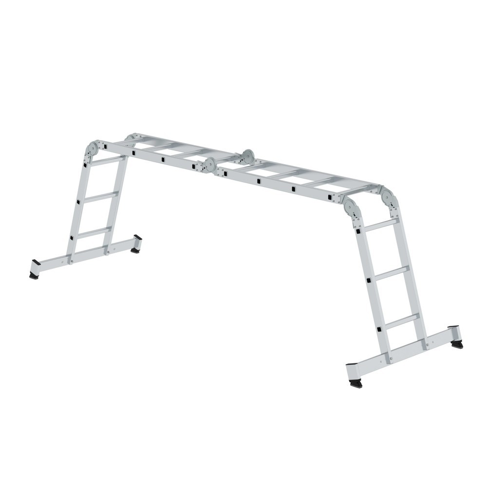 Produktabbildung Nr. 5: Vielzweckleiter 4-teilig mit nivello®-Traverse 2x3 + 2x4 Sprossen