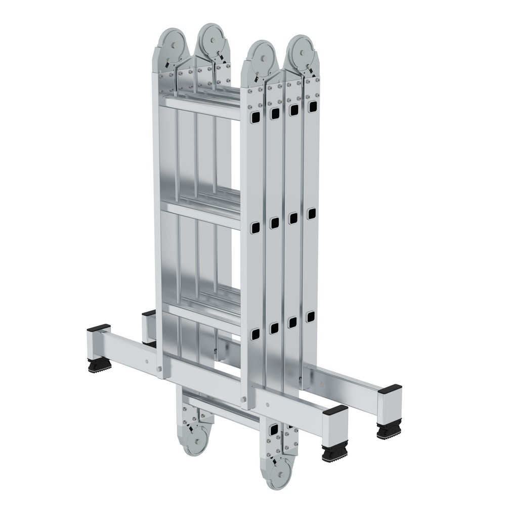 Produktabbildung Nr. 6: Vielzweckleiter 4-teilig mit nivello®-Traverse 2x3 + 2x4 Sprossen