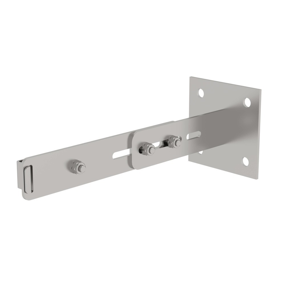 Produktabbildung Nr. 1: Munk Wandhalter m. Klemmbügel, verstellbar 275-375mm, Edelstahl
