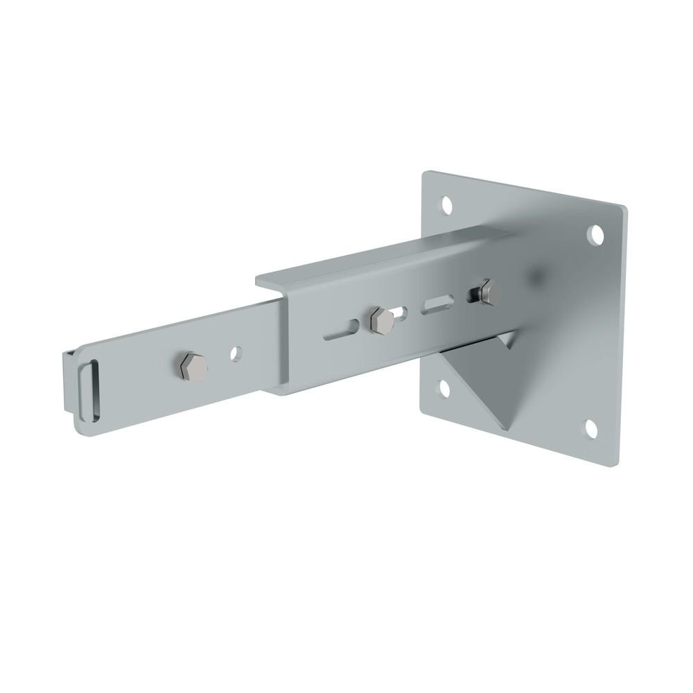 Produktabbildung Nr. 1: Munk Wandhalter m. Klemmbügel, verstellbar 375-500mm, Stahl verzinkt