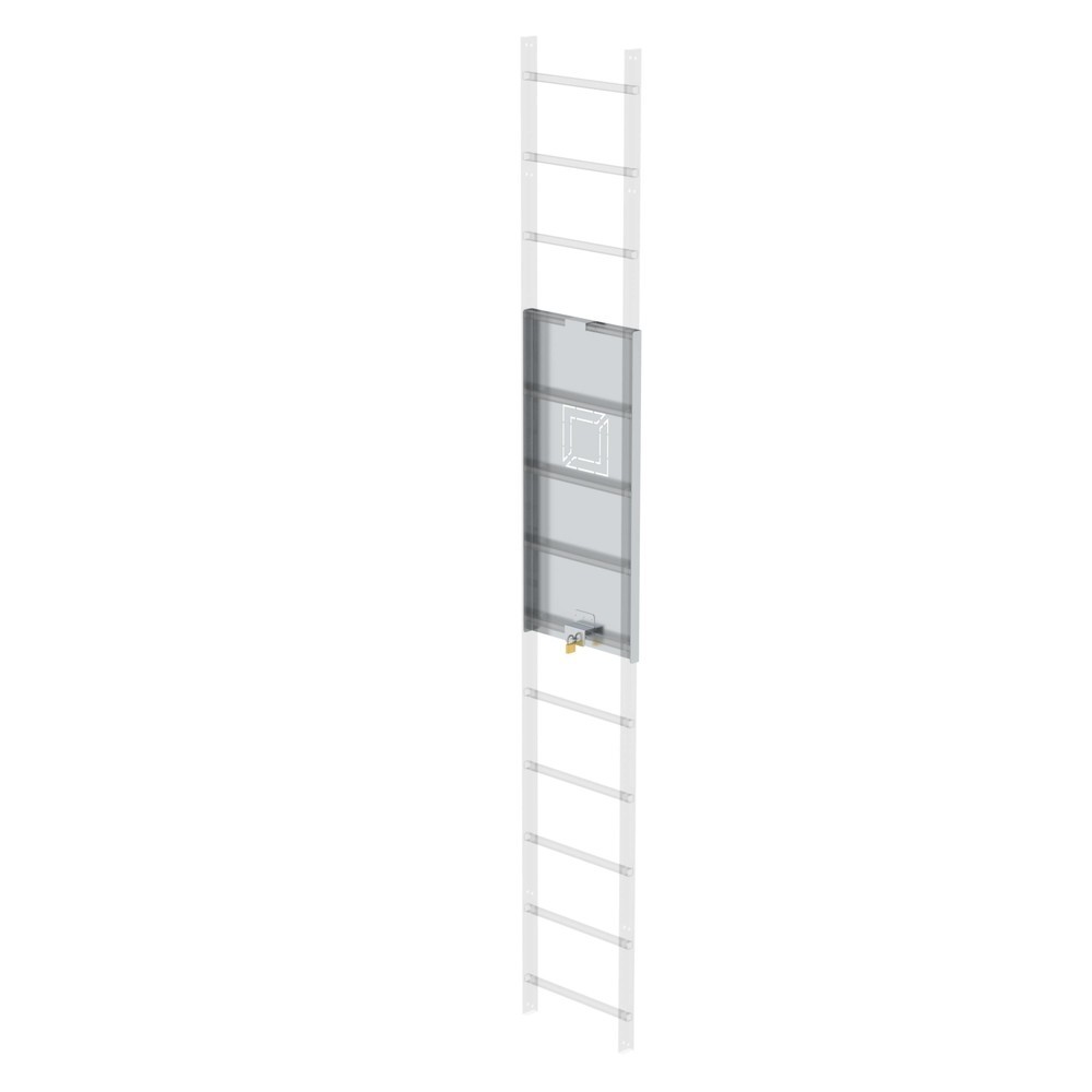 Produktabbildung: Munk Zugangssperre abschliessbar Alu-blank, Höhe 1190 mm