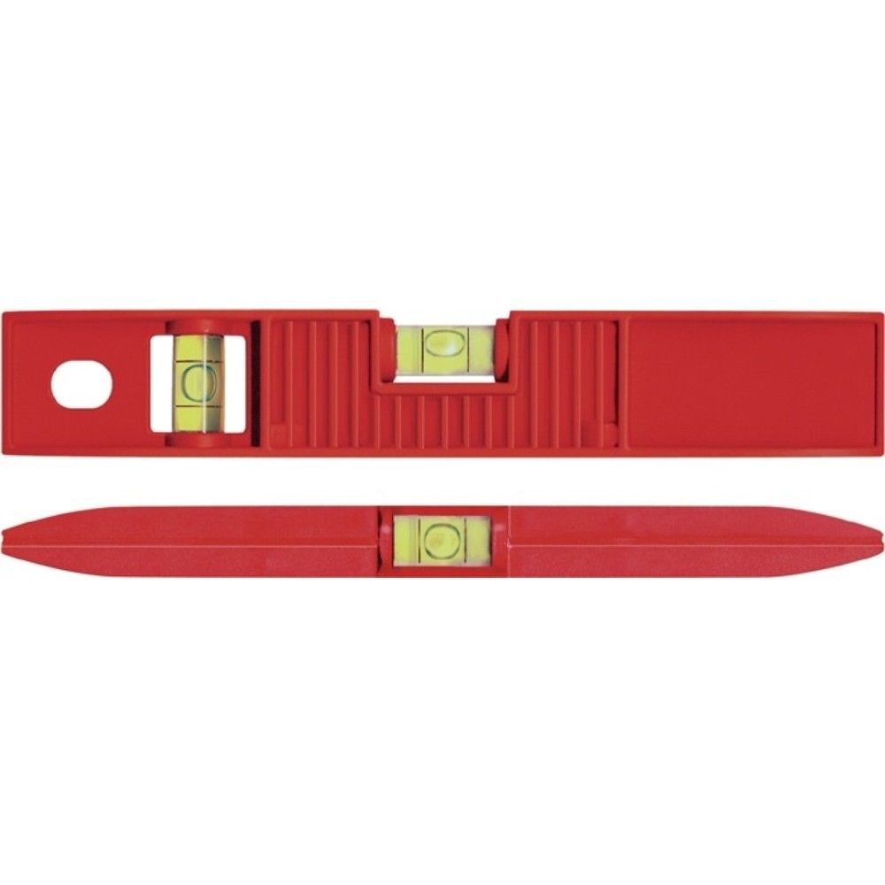 Illustration du produit: Niveau à bulles Torpedo 25 cm ABS rouge ± 1 mm/m avec aimant BMI