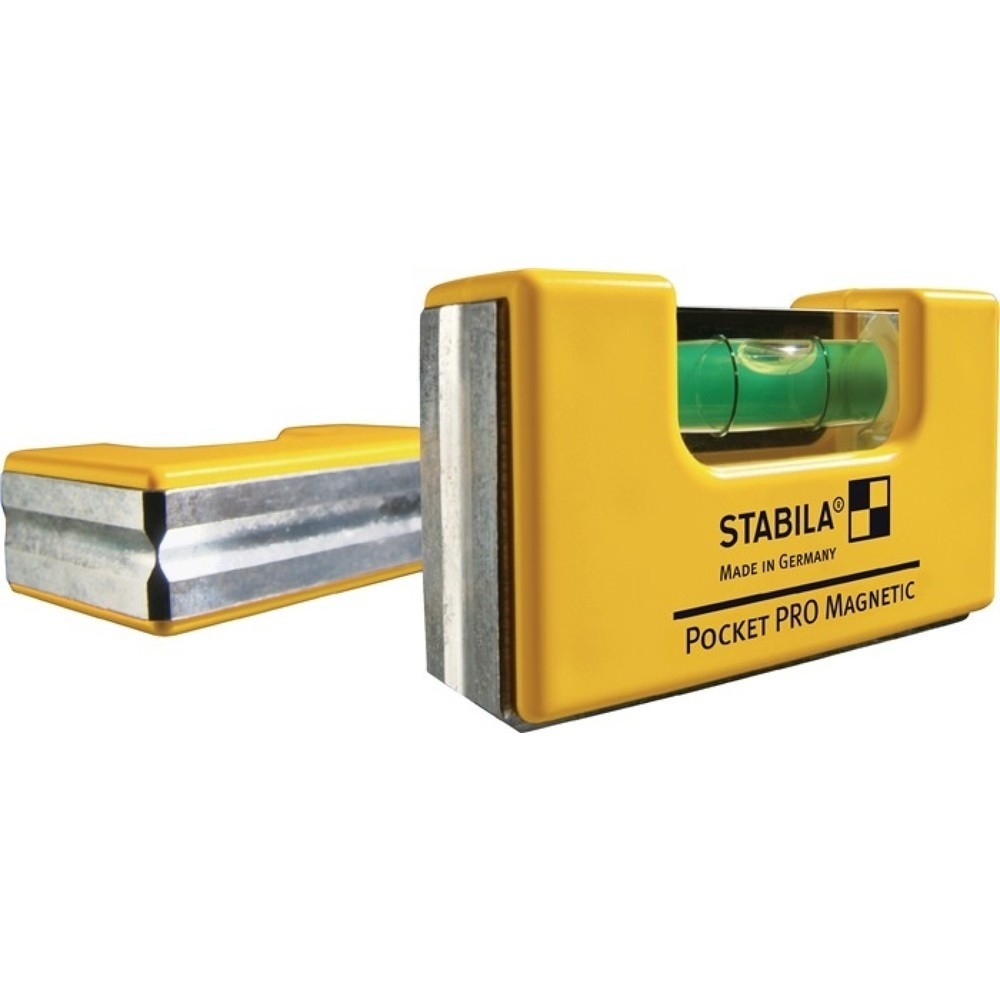 Illustration du produit: Niveau à bulles Pocket PRO Magnetic 7,2 cm aluminium jaune ± 1 mm/m avec aimant