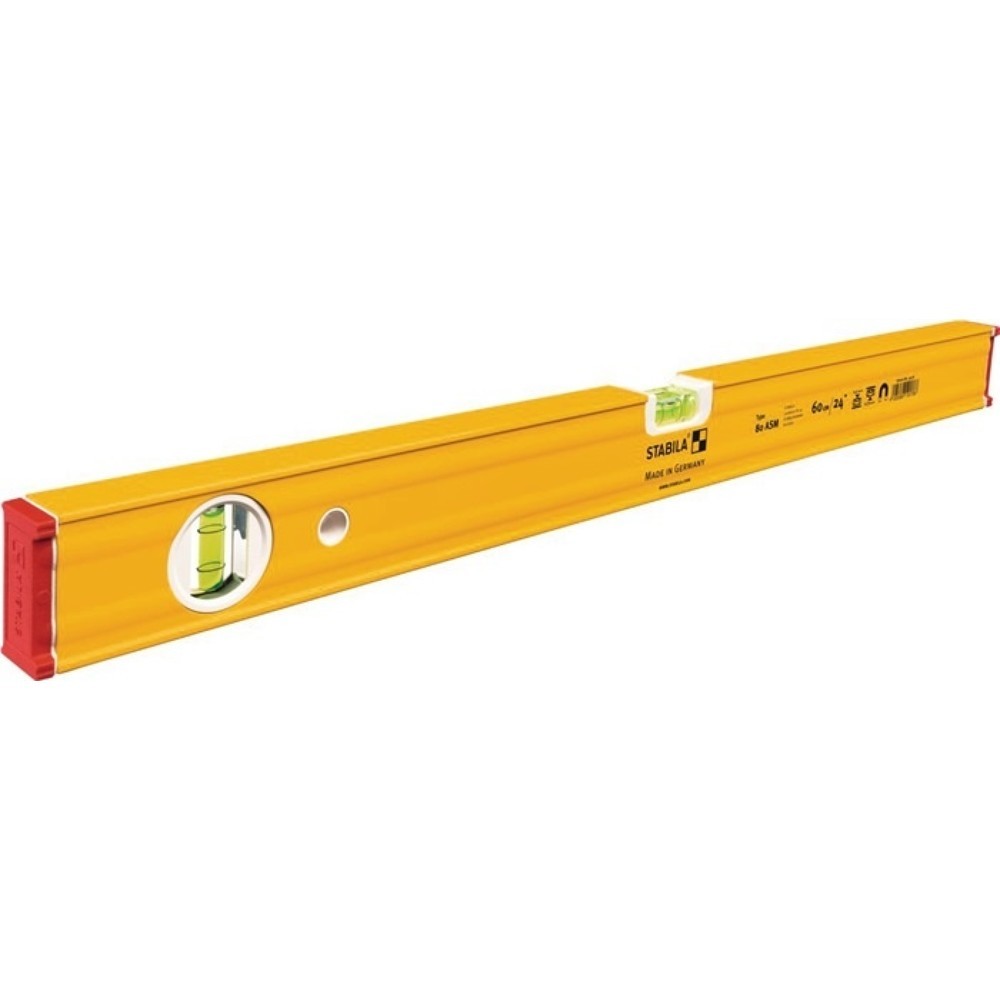 Illustration du produit: Niveau à bulles 80 ASM 80 cm aluminium jaune ± 0,5 mm/m STABILA