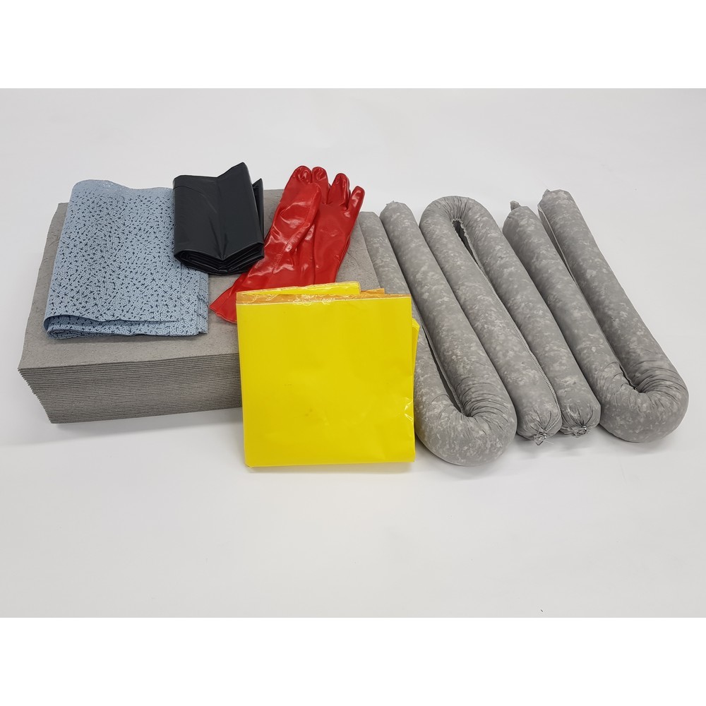 Produktabbildung Nr. 2: Notfall-Set in PVC-Tasche inkl. Einweg-Kanalschutz, Universal, Aufnahmekapazität 50 l