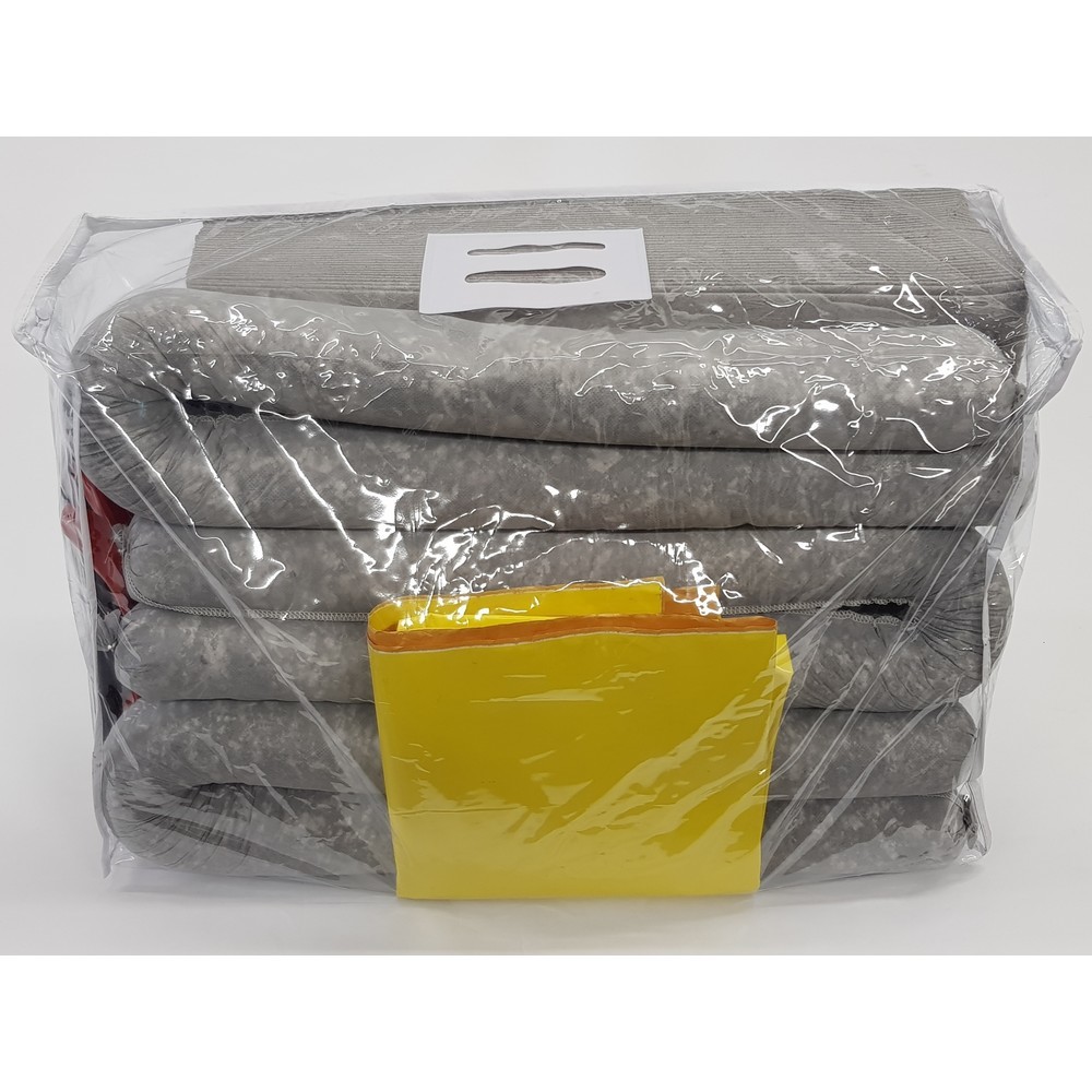 Produktabbildung Nr. 1: Notfall-Set in PVC-Tasche inkl. Einweg-Kanalschutz, Universal, Aufnahmekapazität 50 l
