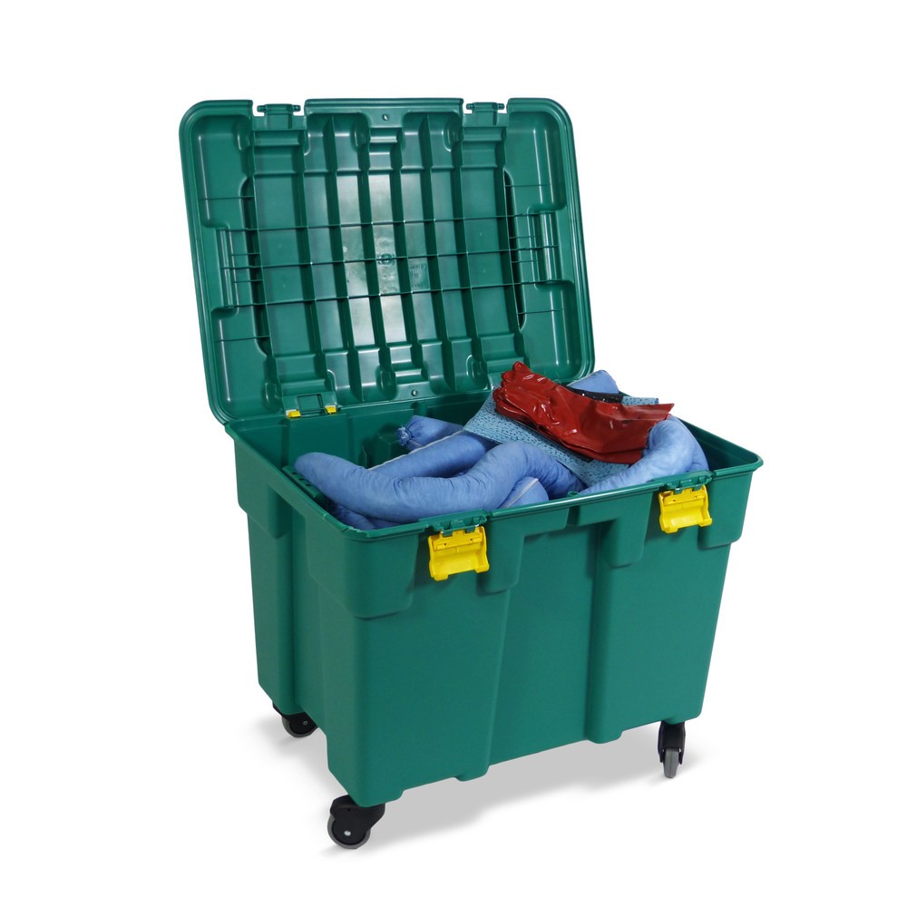 Produktabbildung Nr. 1: Notfall-Set Öl, Rollbox, Aufnahmekapazität 150 l, blau