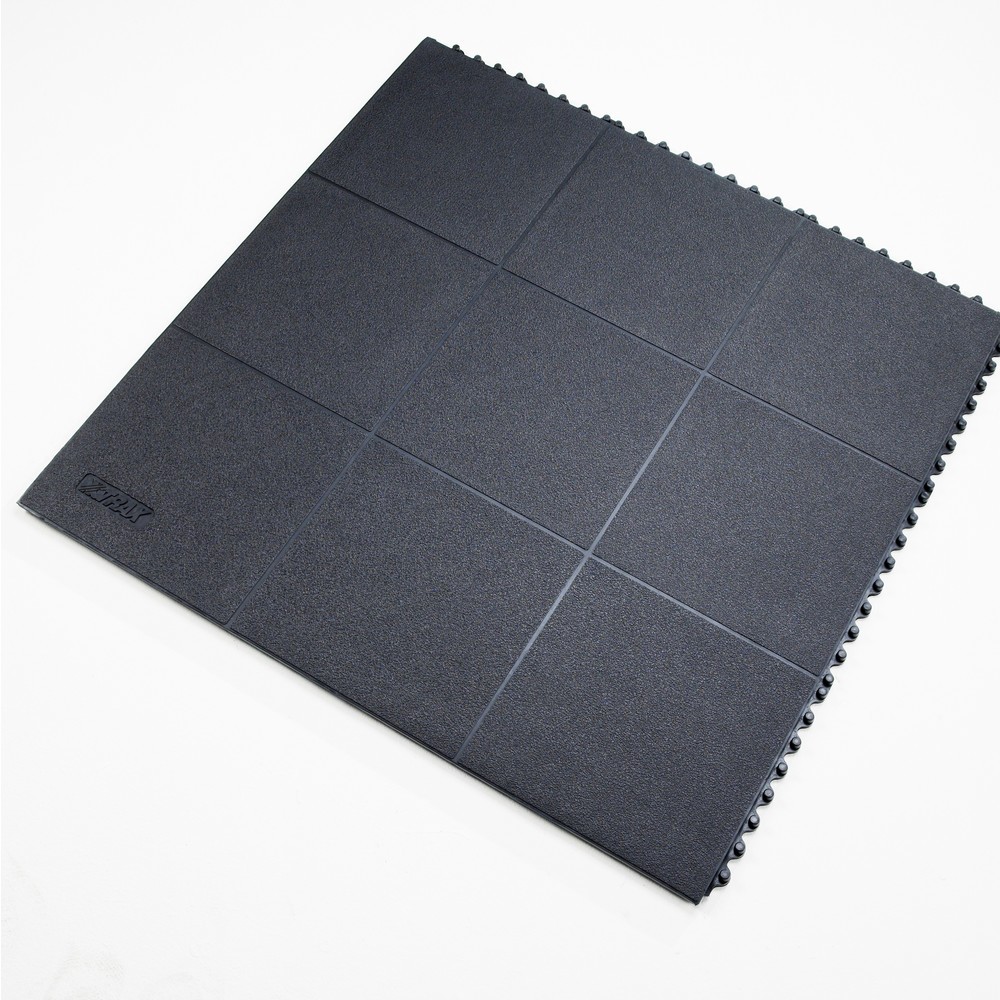 Illustration du produit: NoTrax Tapis anti-fatigue Cushion Ease Solid™ ESD Nitrile FR, lxP 910 x 910 mm, noir