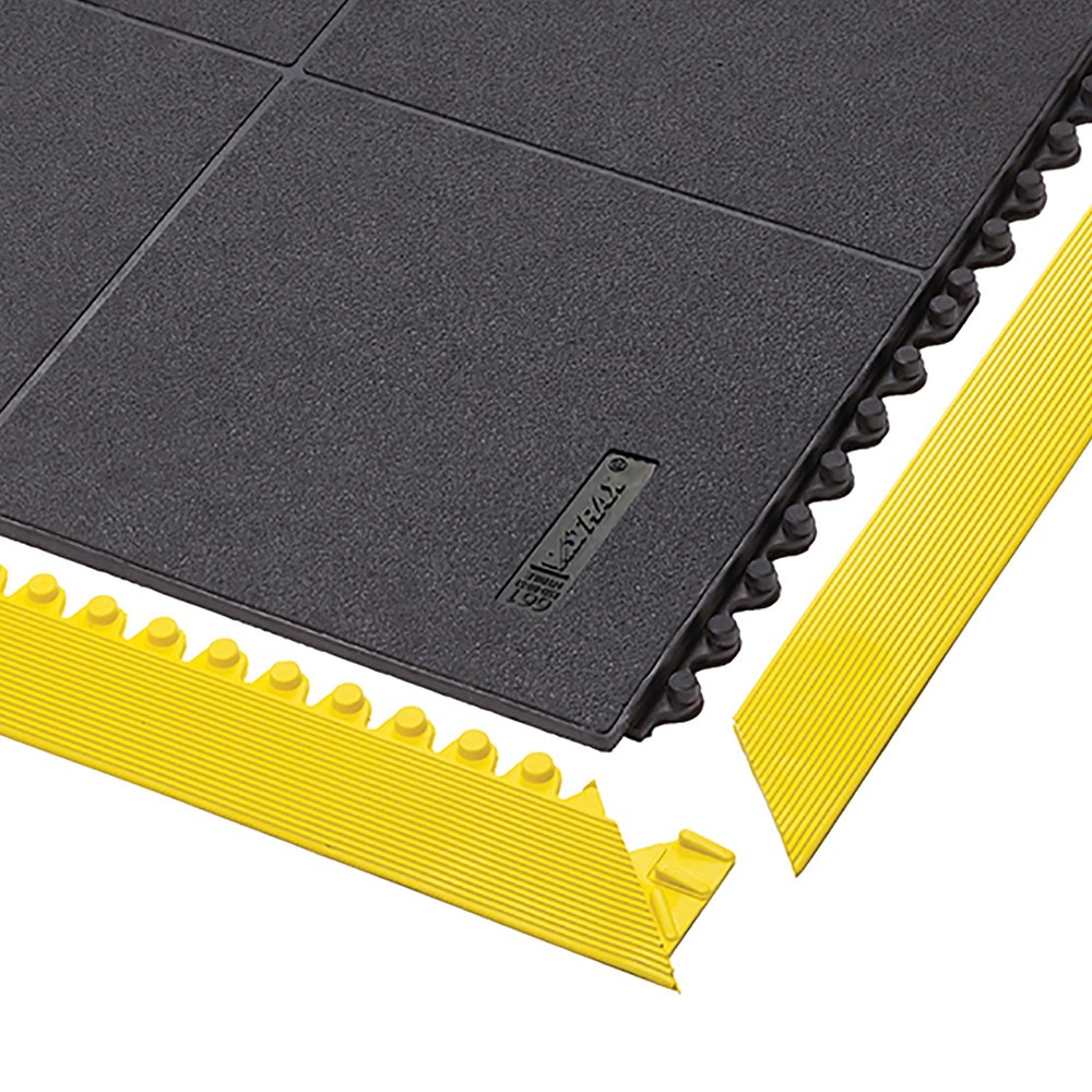 Illustration du produit: NoTrax Tapis anti-fatigue Cushion Ease Solid™ Nitrile FR, lxP 910 x 910 mm, noir