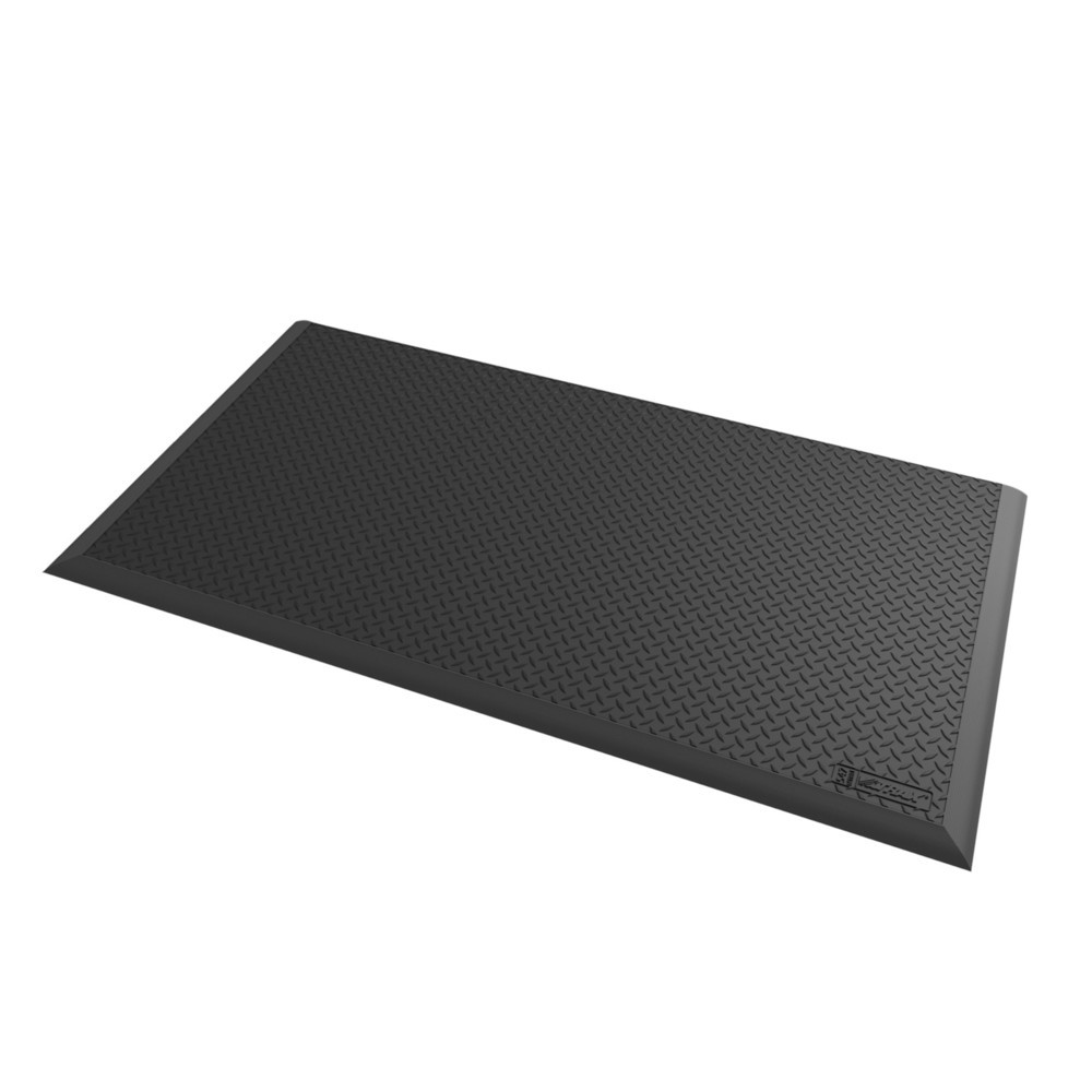 N° de l'image du produit 1 : Tapis anti-fatigue NoTrax Diamond Flex™, l × L 970 × 1 630 mm, noir