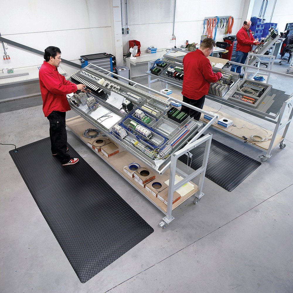 Produktabbildung Nr. 5: NoTrax Tapis anti-fatigue Diamond Stat™, lxP mètre linéaire x 910 mm, noir