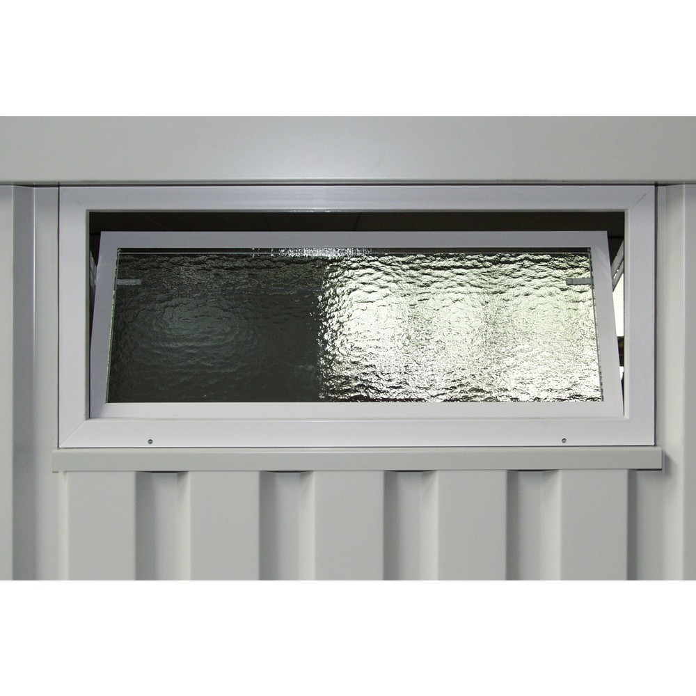 Produktabbildung: Oberlicht für Tageslichtausleuchtung, Kunststoffkippfenster, mit Scherenbeschlag für FLADAFI® Materialcontainer