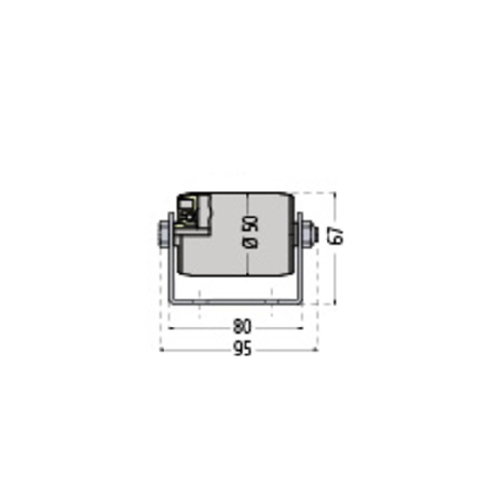 Produktabbildung Nr. 2: Rail à galets pour palettes, acier, transport longitudinal par paliers de 104-208 mm, transport transversal par paliers de 130 mm