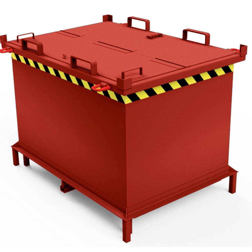 Illustration du produit: Œillet de grue pour benne à fond basculant à déclenchement automatique, orangé sang
