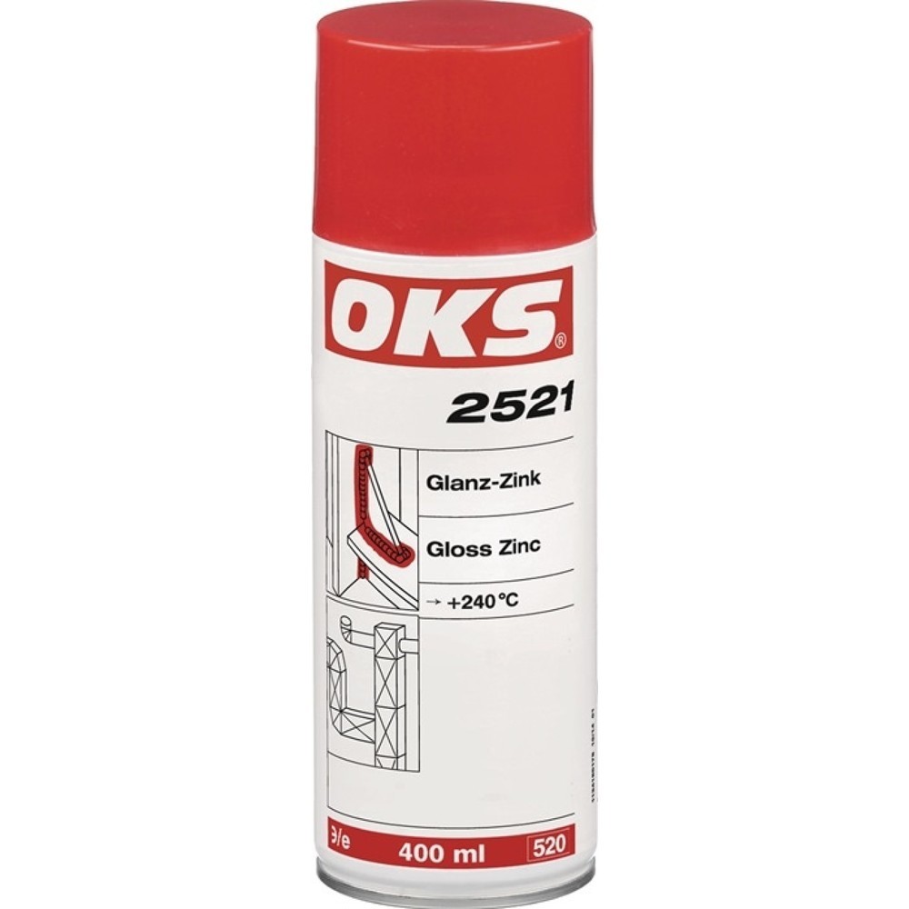 Illustration du produit: OKS Zinc brillant OKS 2521, 400 ml, couleur alu, bombe aérosol