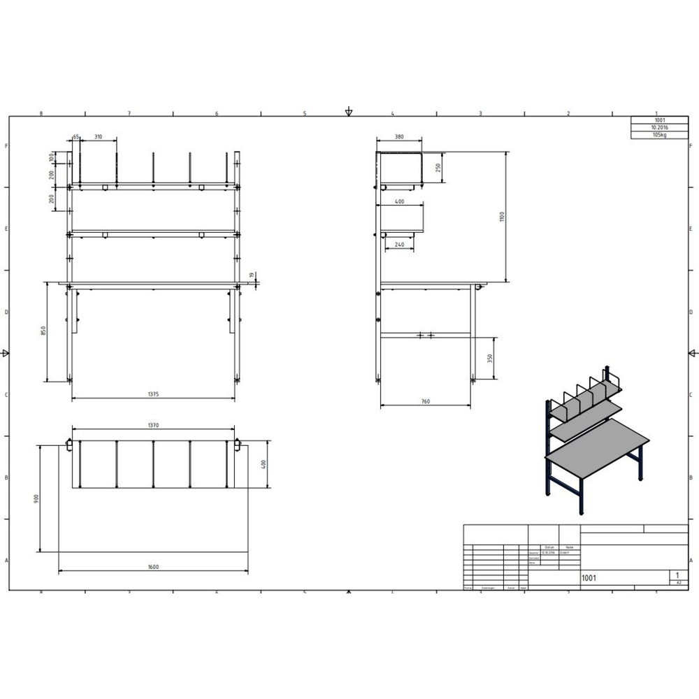 Produktabbildung Nr. 4: Packtisch Komplett-Set Basic, HxBxT 850 x 1.600 x 900 mm