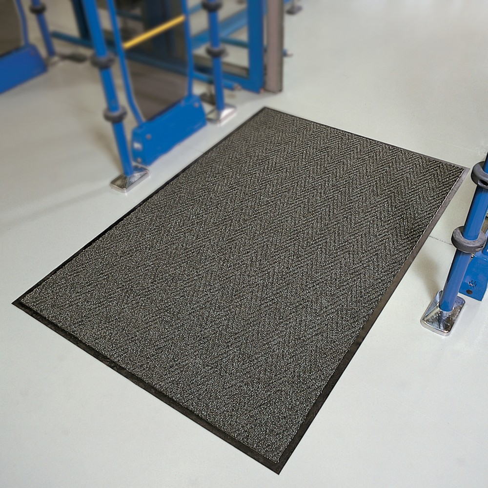 Produktabbildung Nr. 4: Paillasson, motif en arête de poisson, PP, LxP 600 x 900 mm, anthracite