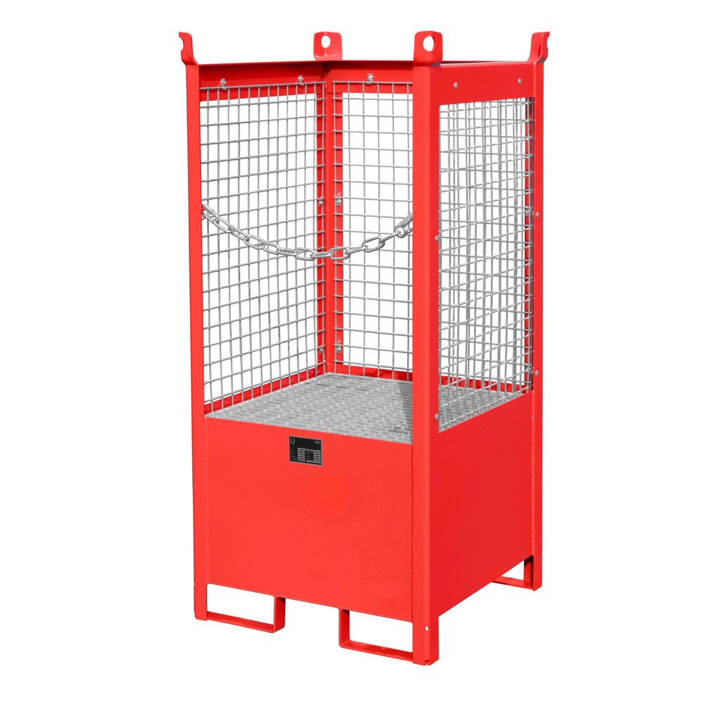 Illustration du produit: Palette à fûts empilable Bauer® FSP-1 D, peinte, rouge feu