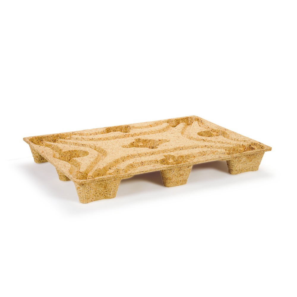 Illustration du produit: Palette en bois pressé, format EURO, L x l 800 x 1 200 mm, capacité de charge dyn. 900 kg, 9 pieds
