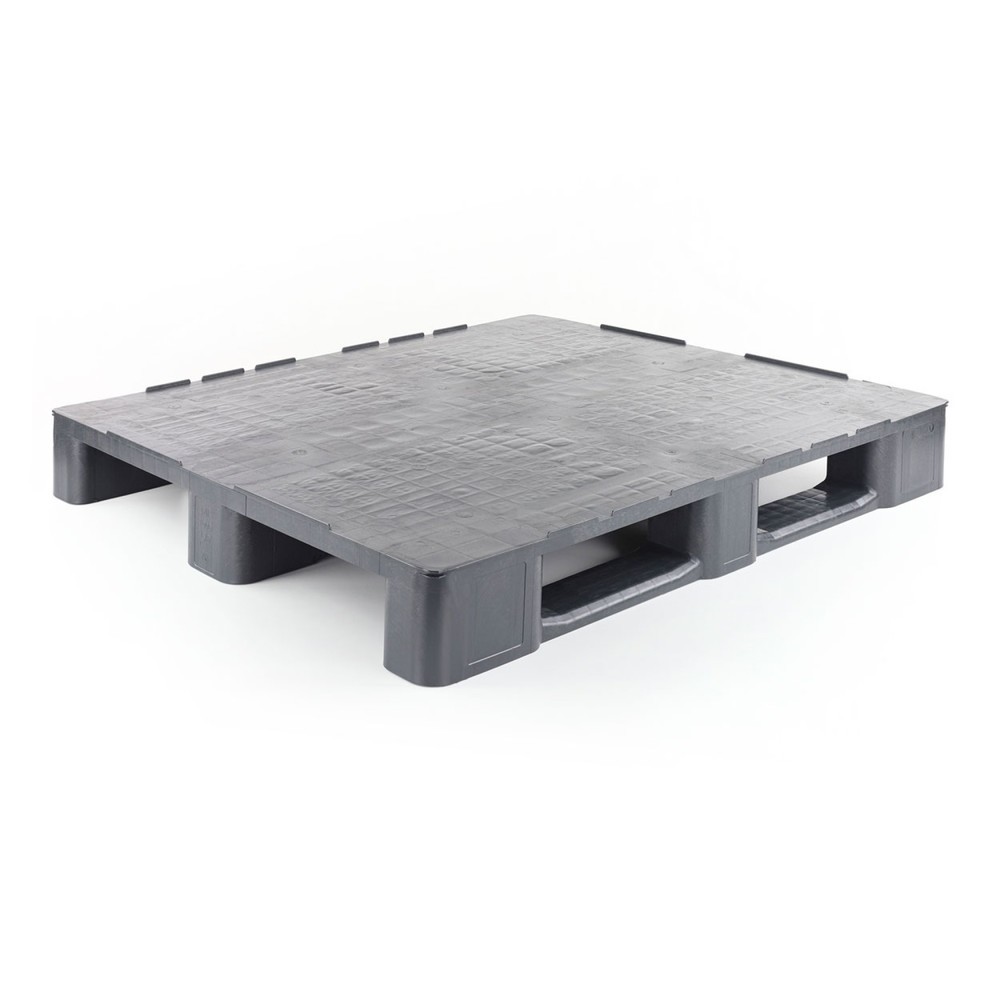 Illustration du produit: Palette en plastique, 1 200x1 000x145 mm, avec plateau supérieur fermé