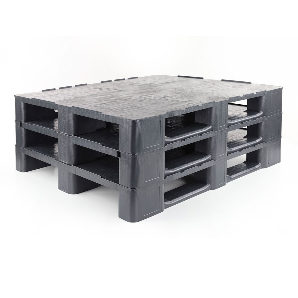 Produktabbildung Nr. 3: Palette en plastique, 1 200x1 000x145 mm, avec plateau supérieur fermé