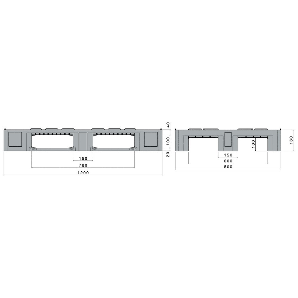 Produktabbildung Nr. 3: Palette en plastique CRAEMER, type euro H1